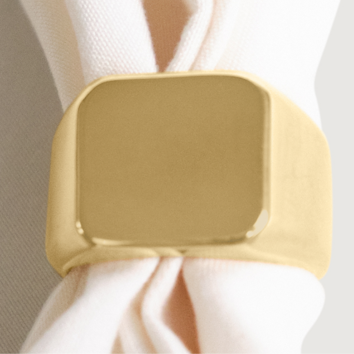 Gold Engravable Signature Signet Ring