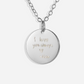 Silver Engravable Round Tag Pendant