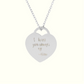 Silver Engravable Heart Tag Pendant